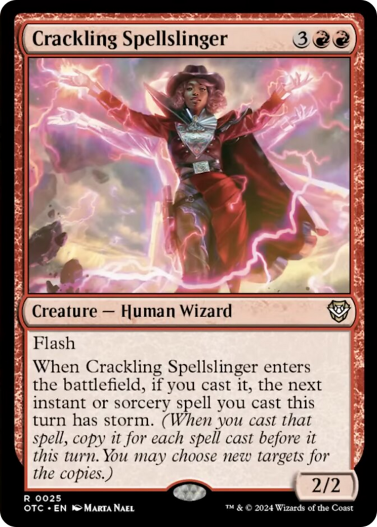 Crackling Spellslinger [Outlaws of Thunder Junction Commander] | Pegasus Games WI