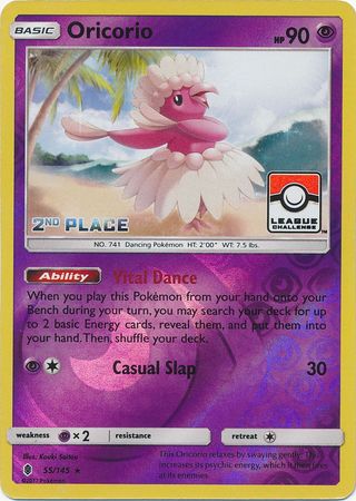 Oricorio (55/145) (League Promo 2nd Place) [Sun & Moon: Guardians Rising] | Pegasus Games WI