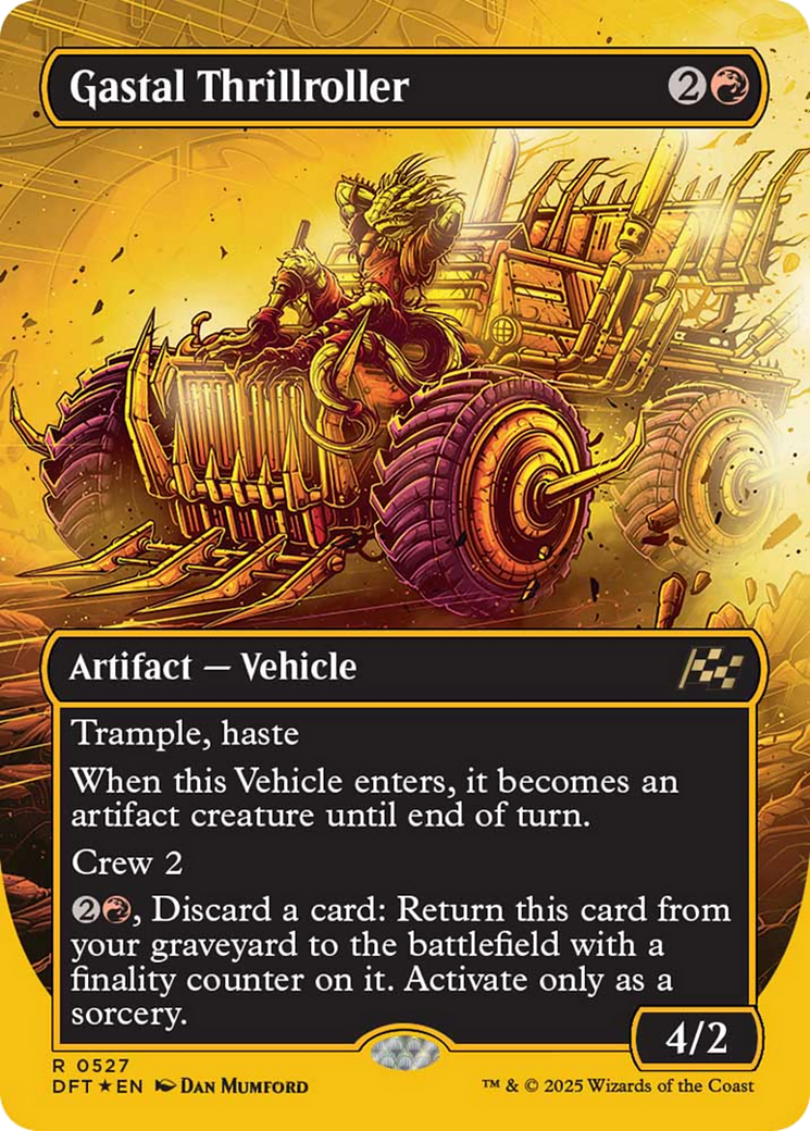Gastal Thrillroller (Borderless) (First-Place Foil) [Aetherdrift] | Pegasus Games WI