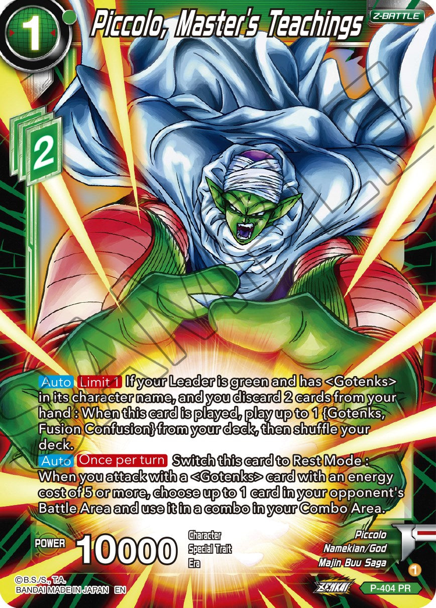 Piccolo, Master's Teachings (P-404) [Promotion Cards] | Pegasus Games WI