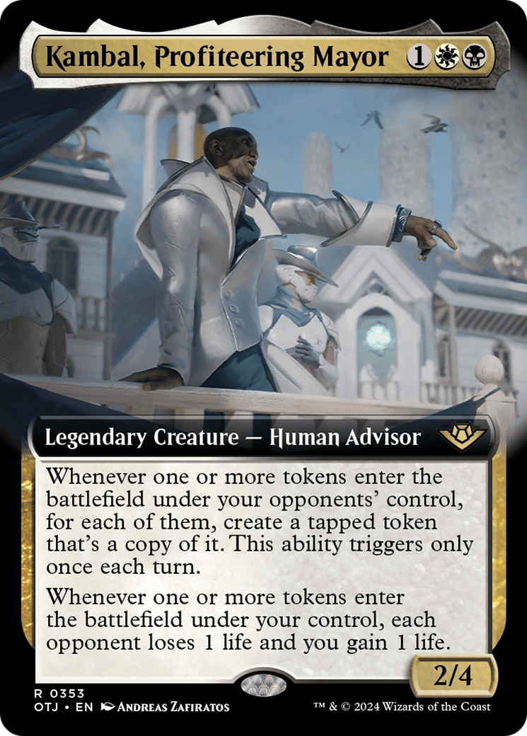 Kambal, Profiteering Mayor (Extended Art) [Outlaws of Thunder Junction] | Pegasus Games WI