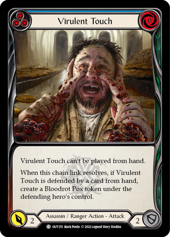 Virulent Touch (Blue) [OUT170] (Outsiders)  Rainbow Foil | Pegasus Games WI