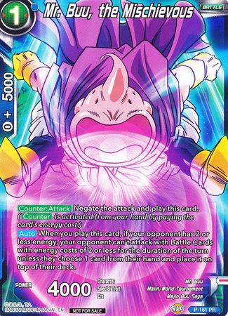 Mr. Buu, the Mischievous (Power Booster) (P-151) [Promotion Cards] | Pegasus Games WI