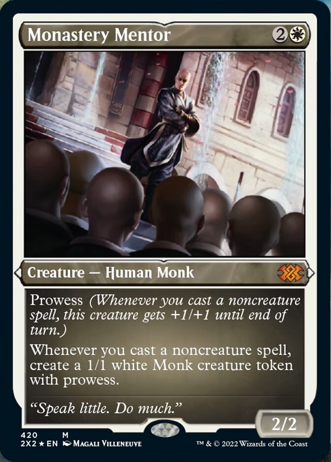 Monastery Mentor (Foil Etched) [Double Masters 2022] | Pegasus Games WI