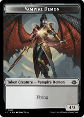 Fungus Dinosaur // Vampire Demon Double-Sided Token [The Lost Caverns of Ixalan Tokens] | Pegasus Games WI