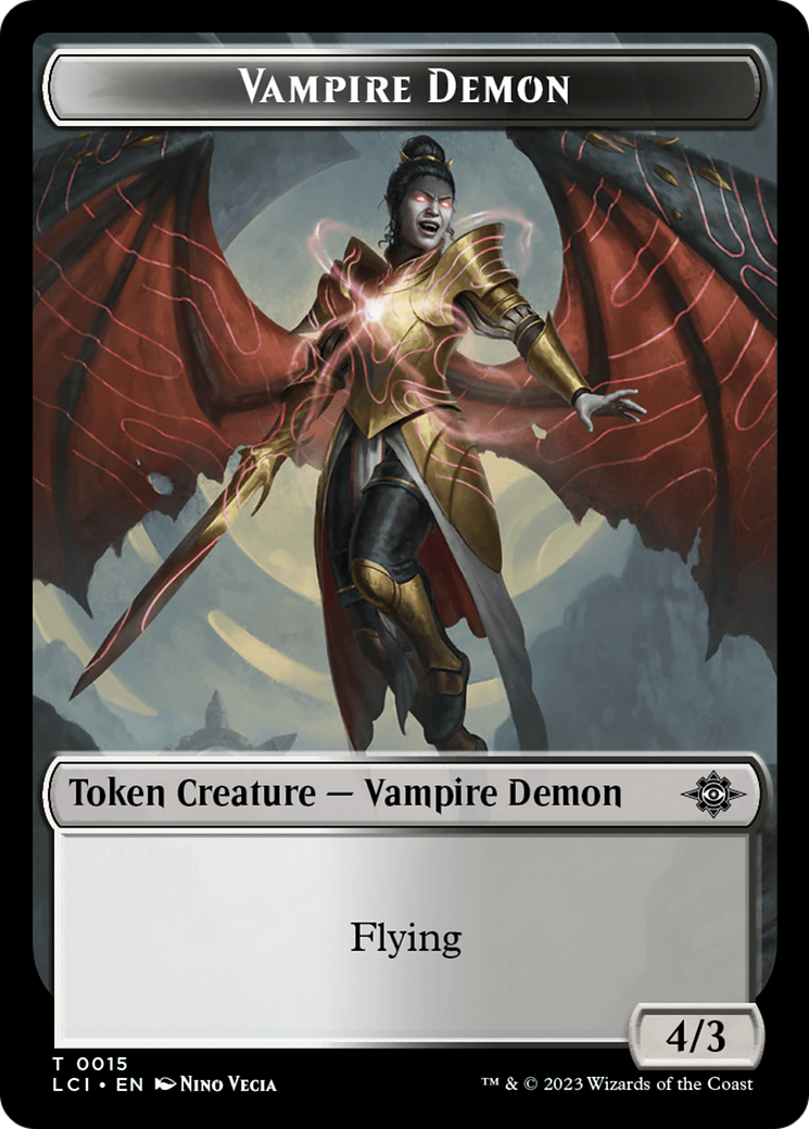 Gnome // Vampire Demon Double-Sided Token [The Lost Caverns of Ixalan Tokens] | Pegasus Games WI