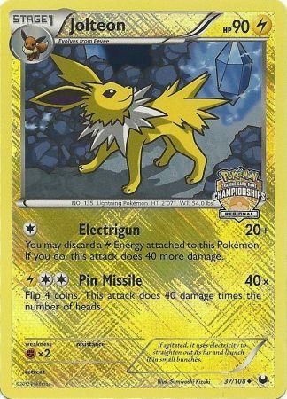 Jolteon (37/108) (Regional Championship) [League & Championship Cards] | Pegasus Games WI