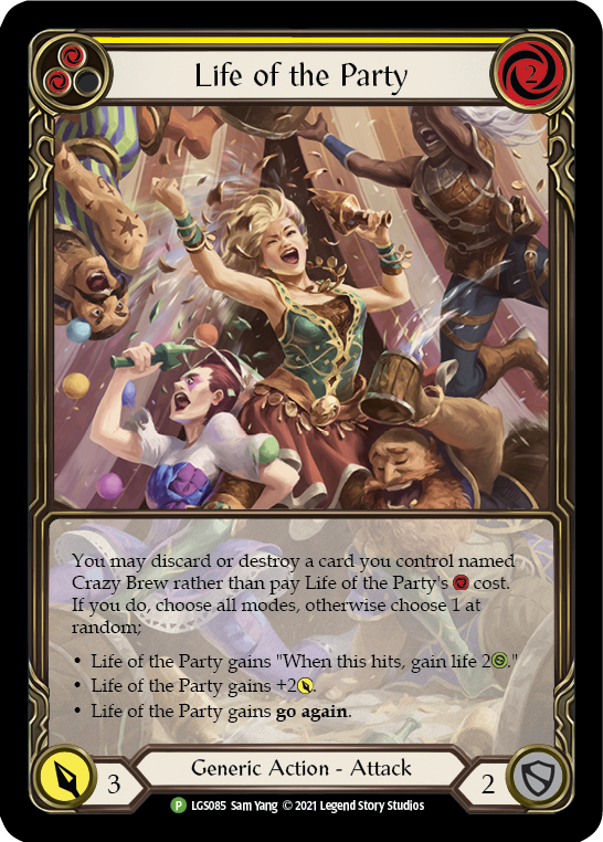 Life of the Party (Yellow) [LGS085] (Promo)  Rainbow Foil | Pegasus Games WI