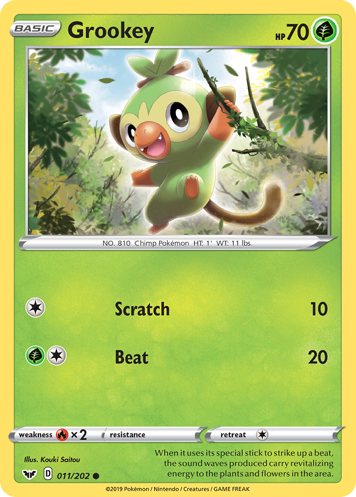 Grookey (011/202) [Sword & Shield: Base Set] | Pegasus Games WI