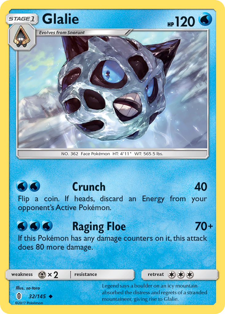 Glalie (32/145) [Sun & Moon: Guardians Rising] | Pegasus Games WI