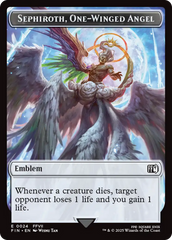 Emblem - Sephiroth, One-Winged Angel // Robot Warrior Double-Sided Token [FINAL FANTASY Tokens] | Pegasus Games WI