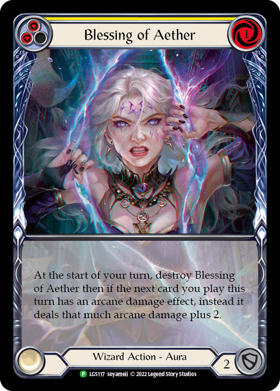 Blessing of Aether (Yellow) [LGS117] (Promo)  Rainbow Foil | Pegasus Games WI