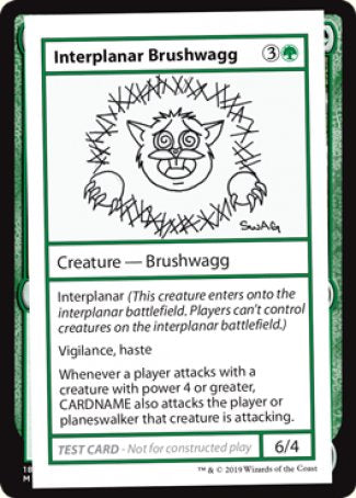 Interplanar Brushwagg (2021 Edition) [Mystery Booster Playtest Cards] | Pegasus Games WI