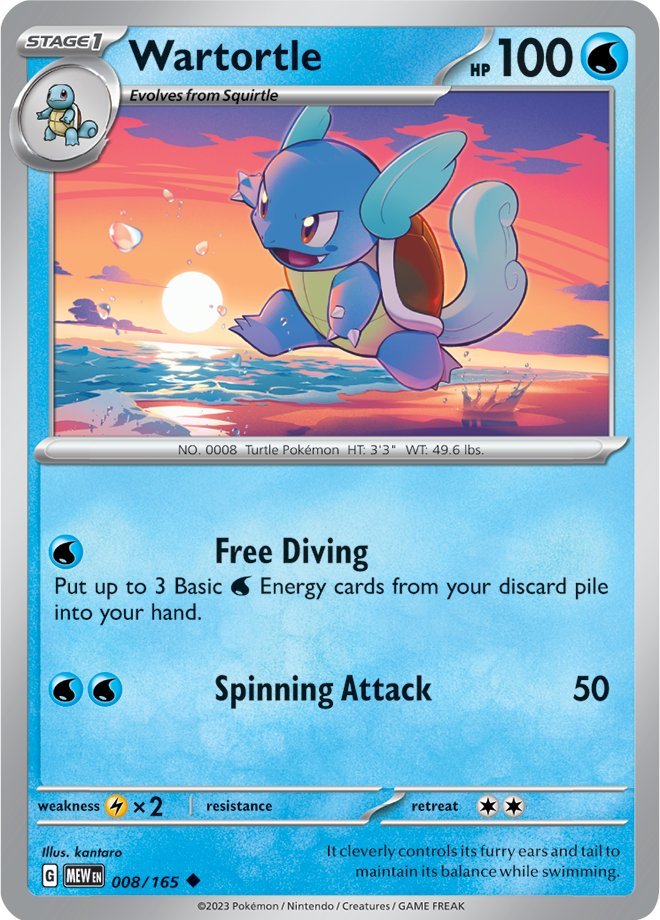 Wartortle (008/165) [Scarlet & Violet: 151] | Pegasus Games WI