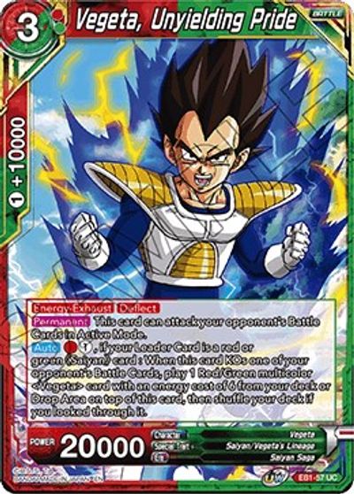 Vegeta, Unyielding Pride (EB1-057) [Battle Evolution Booster] | Pegasus Games WI
