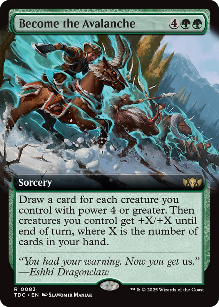 Become the Avalanche (Extended Art) [Tarkir: Dragonstorm Commander] | Pegasus Games WI