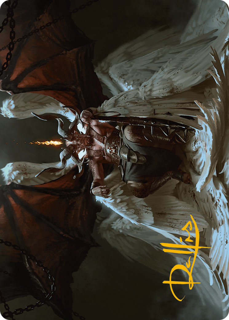 Shilgengar, Sire of Famine Art Card (Gold-Stamped Signature) [Modern Horizons 3 Art Series] | Pegasus Games WI