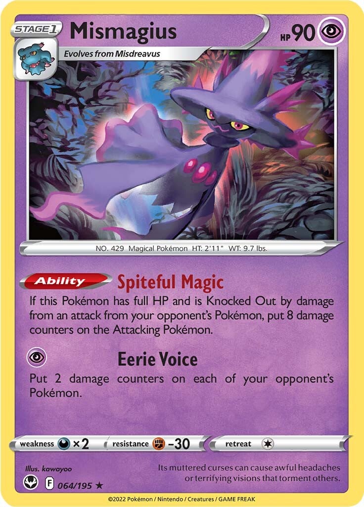 Mismagius (064/195) [Sword & Shield: Silver Tempest] | Pegasus Games WI