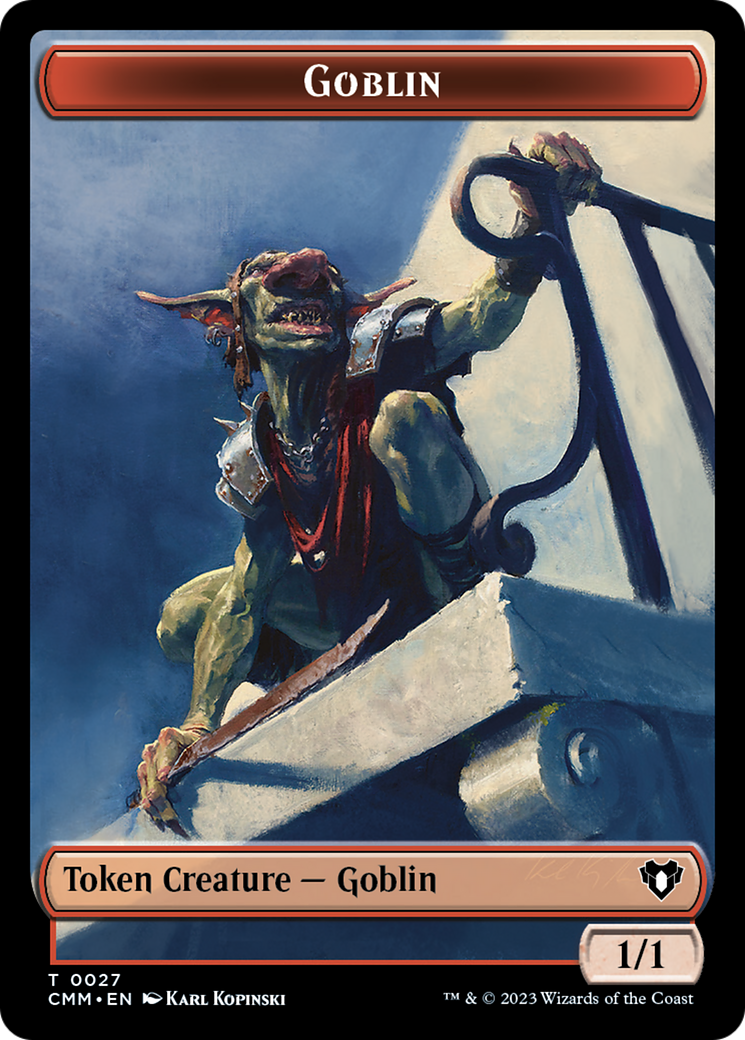 Saproling // Goblin Double-Sided Token [Commander Masters Tokens] | Pegasus Games WI