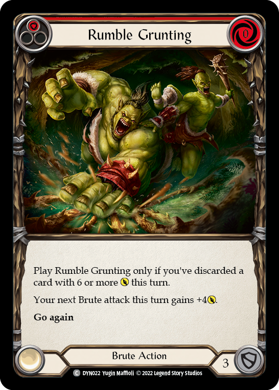 Rumble Grunting (Red) [DYN022] (Dynasty)  Rainbow Foil | Pegasus Games WI