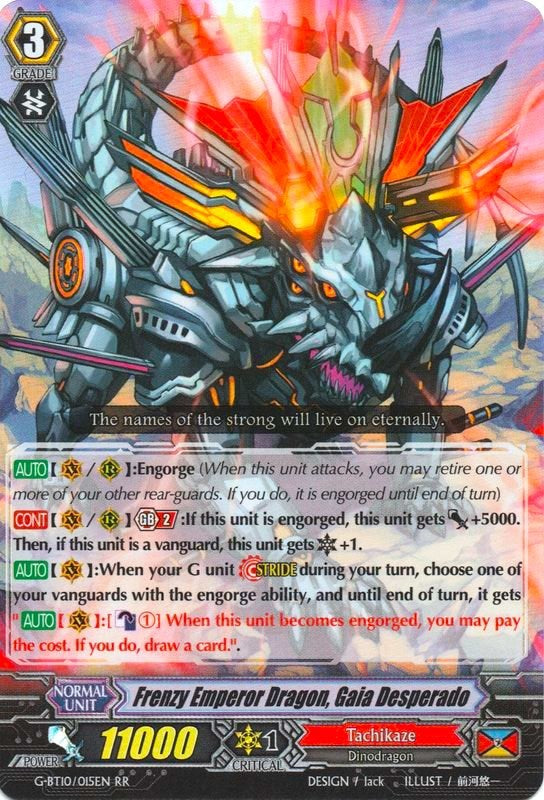 Frenzy Emperor Dragon, Gaia Desperado (G-BT10/015EN) [Raging Clash of the Blade Fangs] | Pegasus Games WI