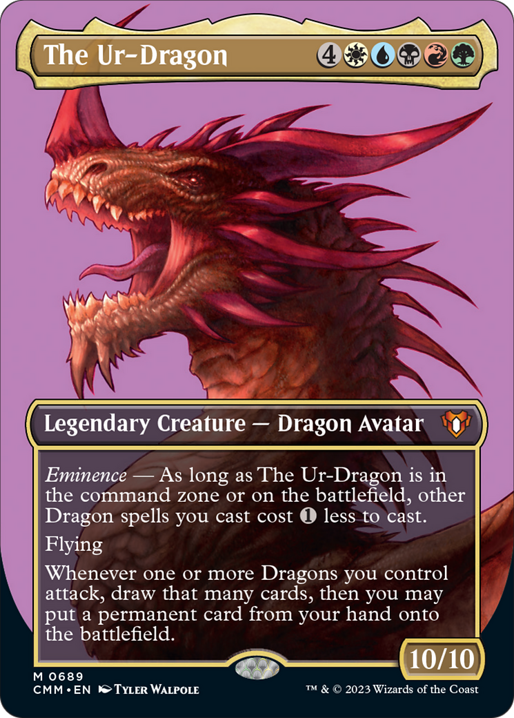 The Ur-Dragon (Borderless Profile) [Commander Masters] | Pegasus Games WI