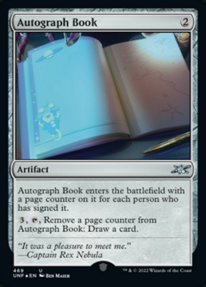 Autograph Book (Galaxy Foil) [Unfinity] | Pegasus Games WI