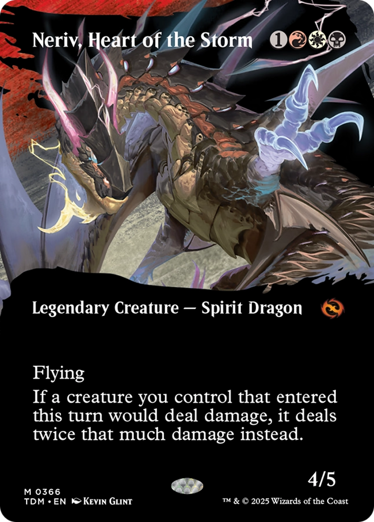 Neriv, Heart of the Storm (Borderless) [Tarkir: Dragonstorm] | Pegasus Games WI