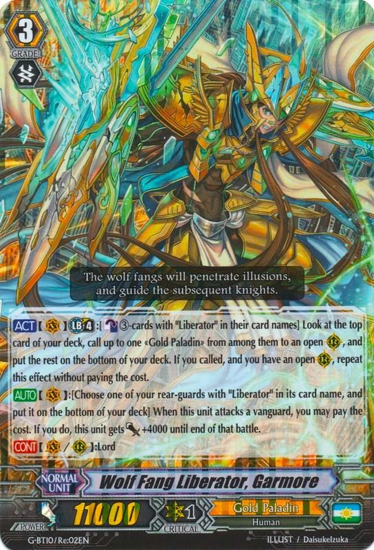 Wolf Fang Liberator, Garmore (G-BT10/Re:02EN) [Raging Clash of the Blade Fangs] | Pegasus Games WI