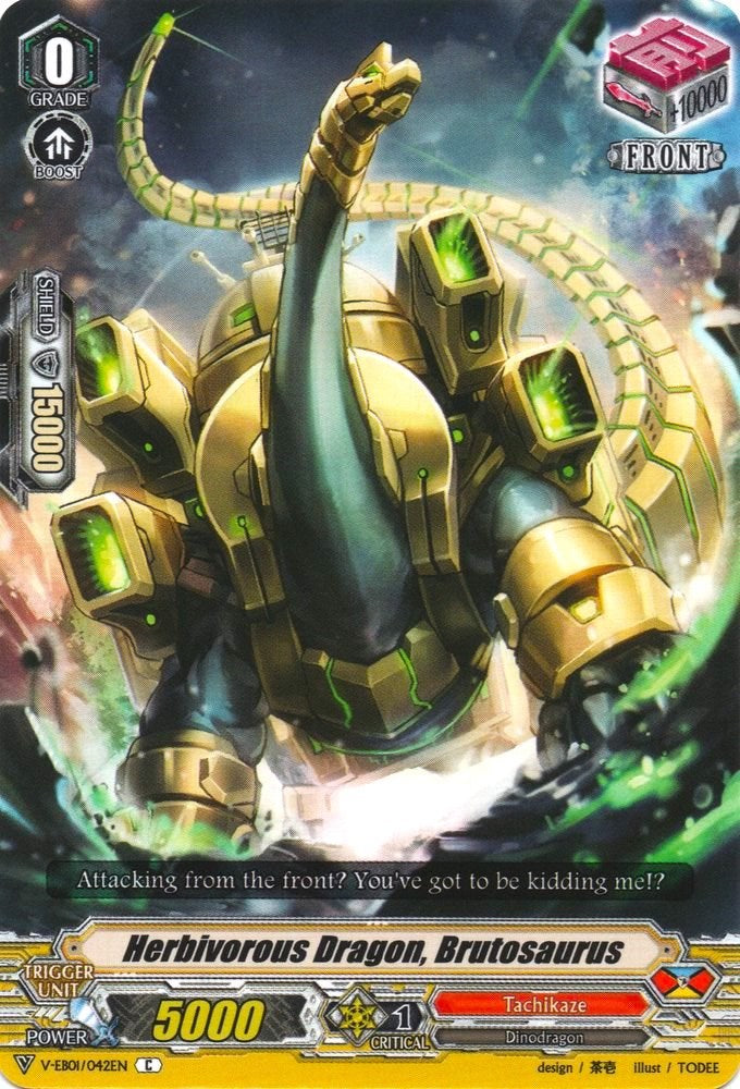 Herbivorous Dragon, Brutosaurus (V-EB01/042EN) [The Destructive Roar] | Pegasus Games WI