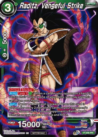 Raditz, Vengeful Strike (P-346) [Tournament Promotion Cards] | Pegasus Games WI