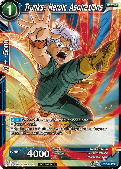 Trunks, Heroic Aspirations (P-344) [Tournament Promotion Cards] | Pegasus Games WI