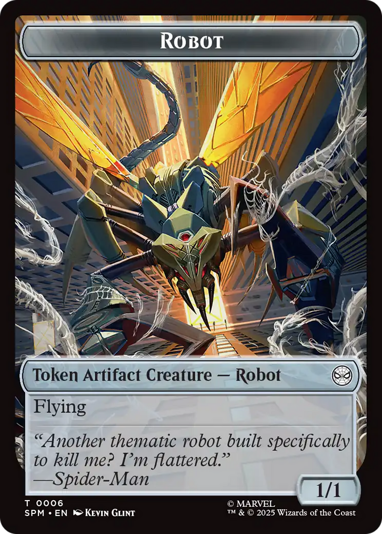 Food // Robot Double-Sided Token [Marvel's Spider-Man Tokens] | Pegasus Games WI