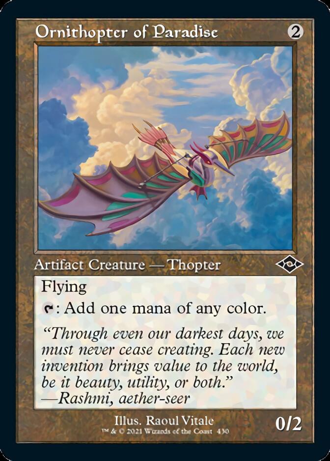 Ornithopter of Paradise (Retro Foil Etched) [Modern Horizons 2] | Pegasus Games WI