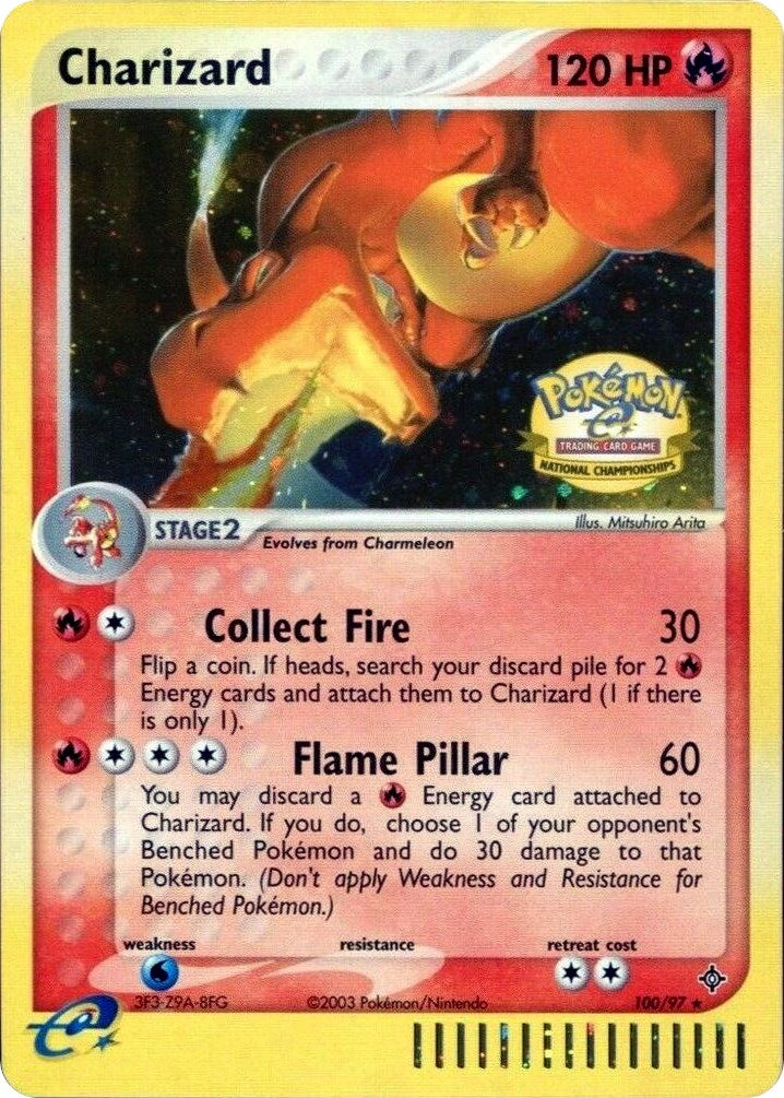 Charizard (100/097) (National Championships) [League & Championship Cards] | Pegasus Games WI