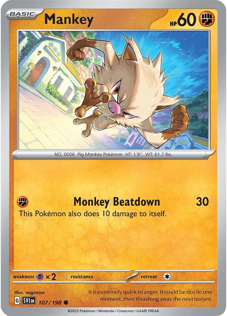 Mankey (107/198) [Scarlet & Violet: Base Set] | Pegasus Games WI