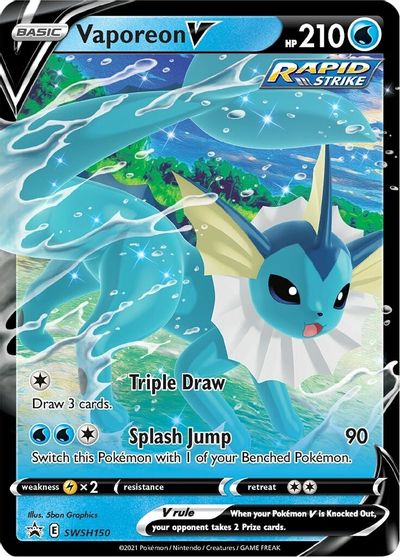 Vaporeon V (SWSH150) [Sword & Shield: Black Star Promos] | Pegasus Games WI