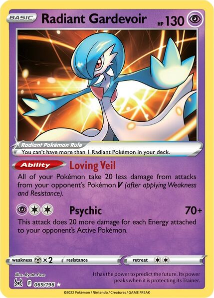 Radiant Gardevoir (069/196) [Prize Pack Series Three] | Pegasus Games WI