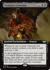 Demonic Covenant (Extended Art) [Duskmourn: House of Horror Commander] | Pegasus Games WI