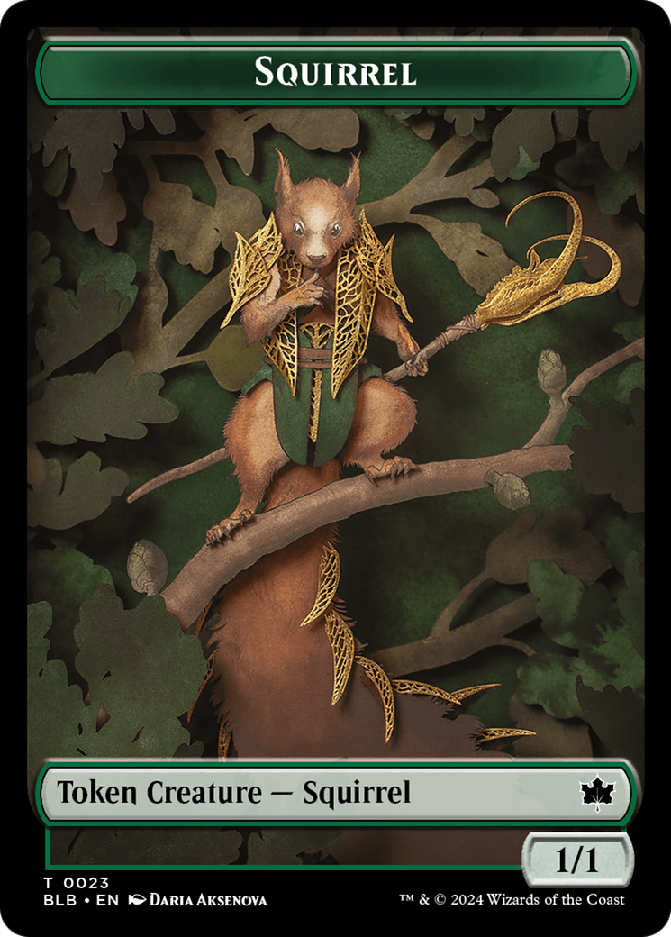 Squirrel // Starscape Cleric Double-Sided Token [Bloomburrow Tokens] | Pegasus Games WI