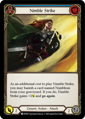 Nimble Strike (Blue) [U-WTR187] (Welcome to Rathe Unlimited)  Unlimited Rainbow Foil | Pegasus Games WI