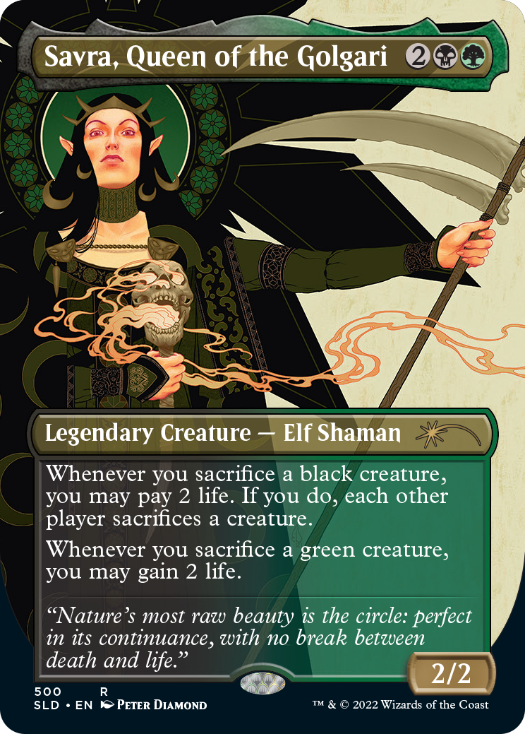 Savra, Queen of the Golgari (Borderless) [Secret Lair Drop Series] | Pegasus Games WI