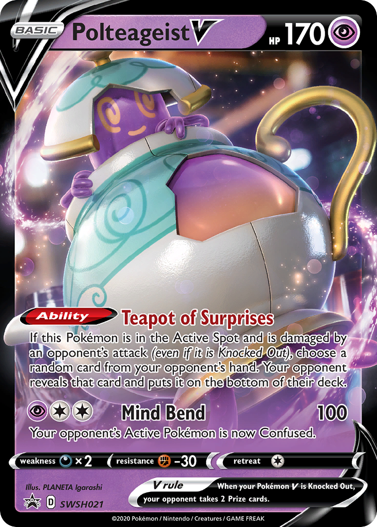 Polteageist V (SWSH021) (Jumbo Card) [Sword & Shield: Black Star Promos] | Pegasus Games WI