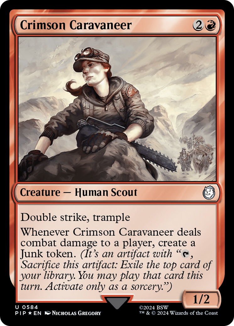 Crimson Caravaneer (Surge Foil) [Fallout] | Pegasus Games WI
