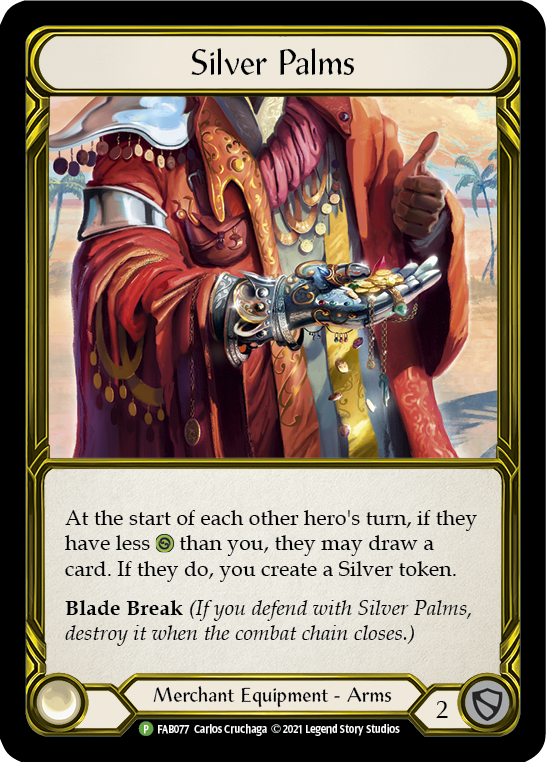 Silver Palms (Golden) [FAB077] (Promo)  Cold Foil | Pegasus Games WI