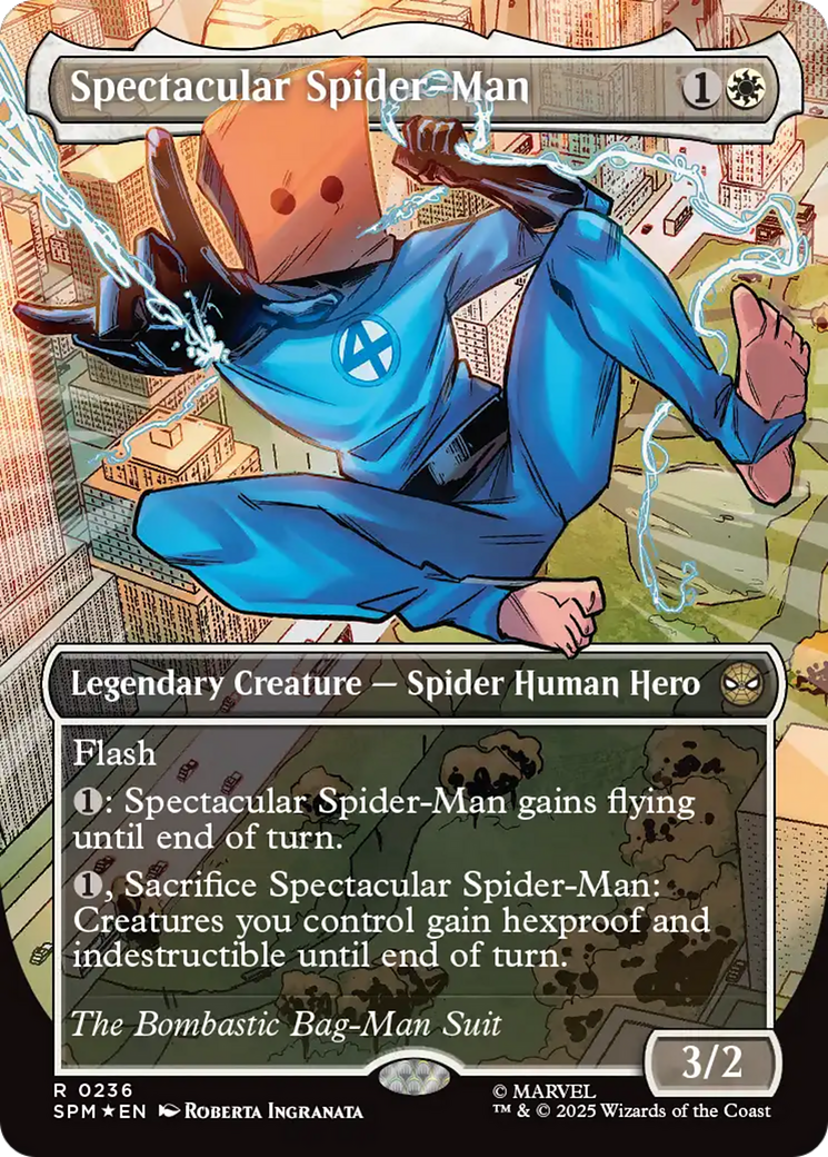 Spectacular Spider-Man (0236) (Borderless) (Textured Foil) [Marvel's Spider-Man] | Pegasus Games WI