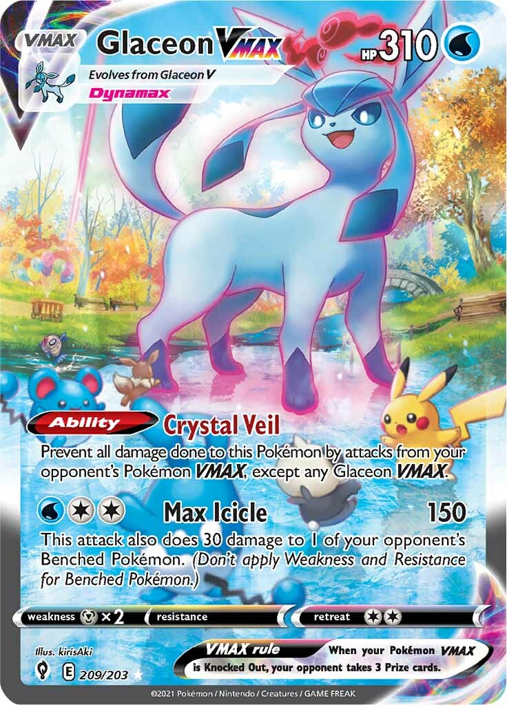 Glaceon VMAX (209/203) [Sword & Shield: Evolving Skies] | Pegasus Games WI