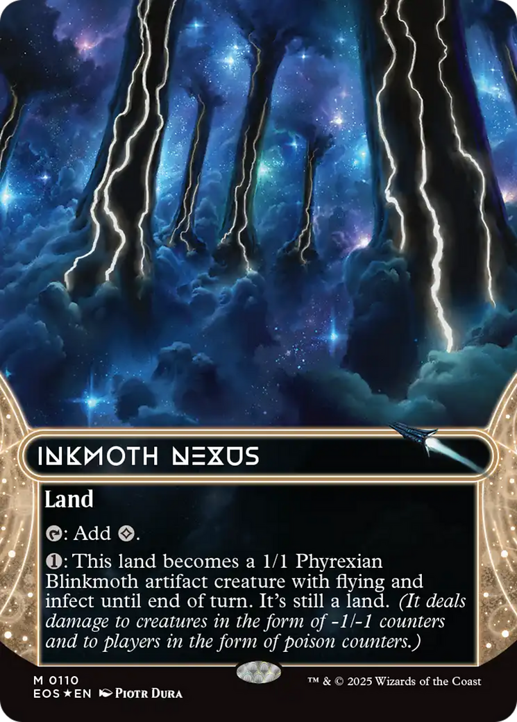 Inkmoth Nexus (0110) (Borderless) (Galaxy Foil) [Edge of Eternities: Stellar Sights] | Pegasus Games WI
