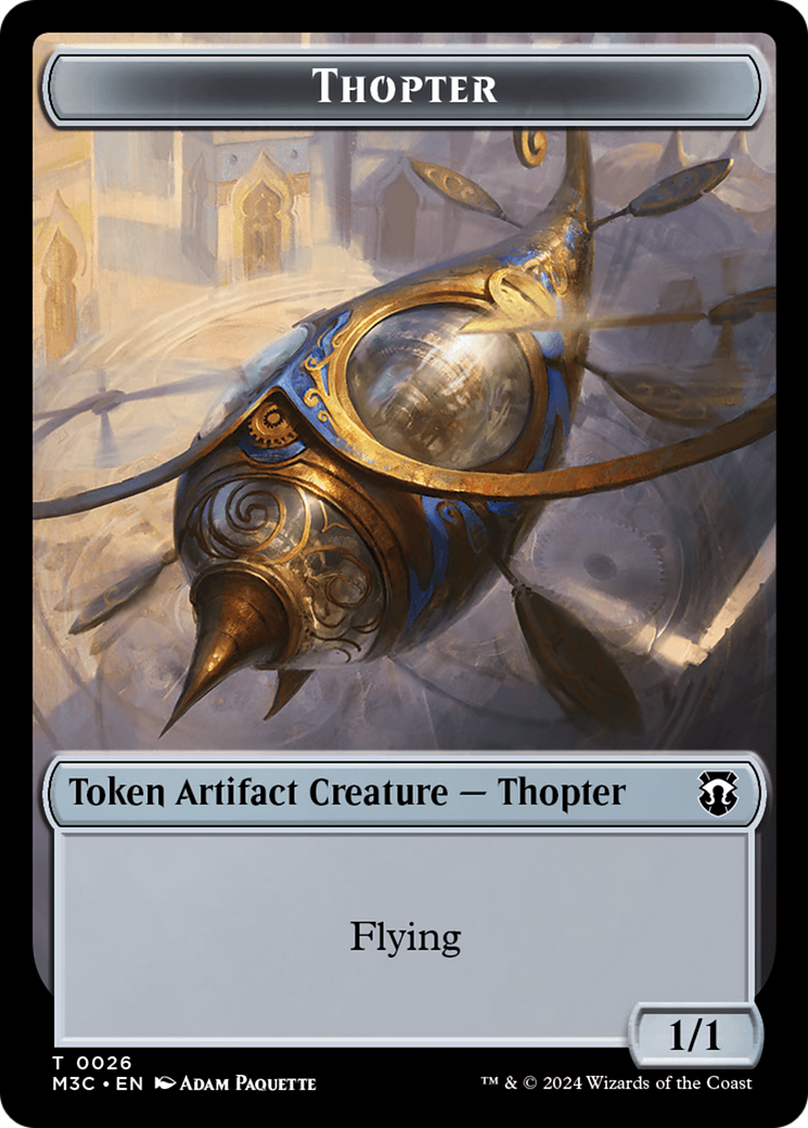 Aetherborn (Ripple Foil) // Thopter Double-Sided Token [Modern Horizons 3 Commander Tokens] | Pegasus Games WI
