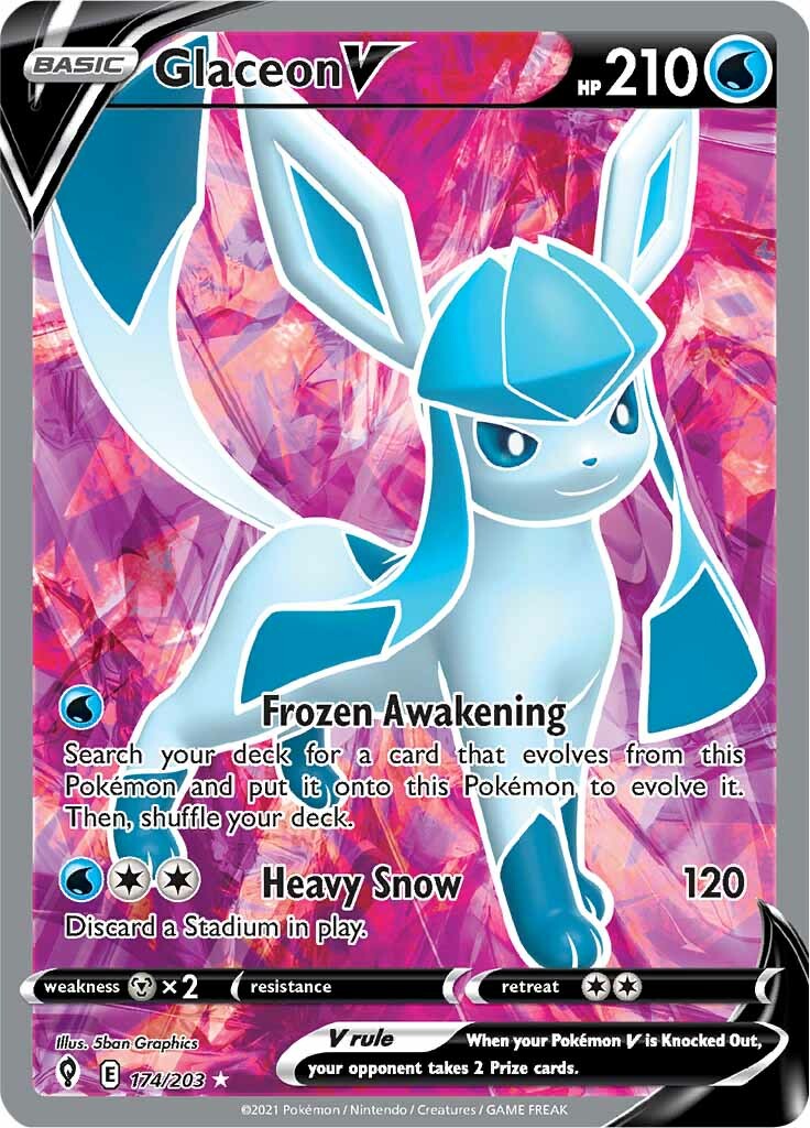 Glaceon V (174/203) [Sword & Shield: Evolving Skies] | Pegasus Games WI